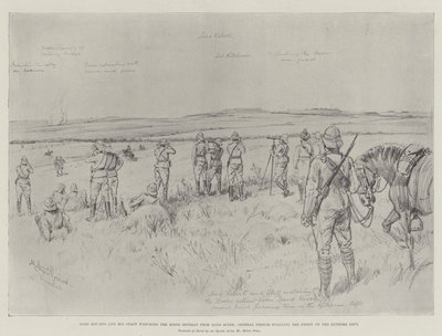 Lord Roberts and His Staff Watching the Boers Retreat from Sand River; General French Pursuing the Enemy on the Extreme Left by Melton Prior